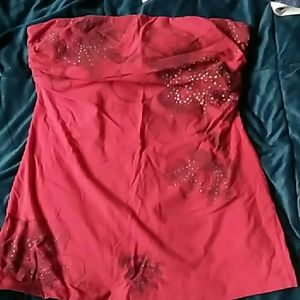 Red tube top